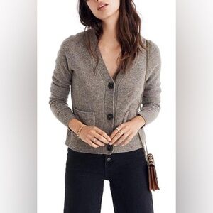 Madewell Heathered Gray Cardigan Sweater